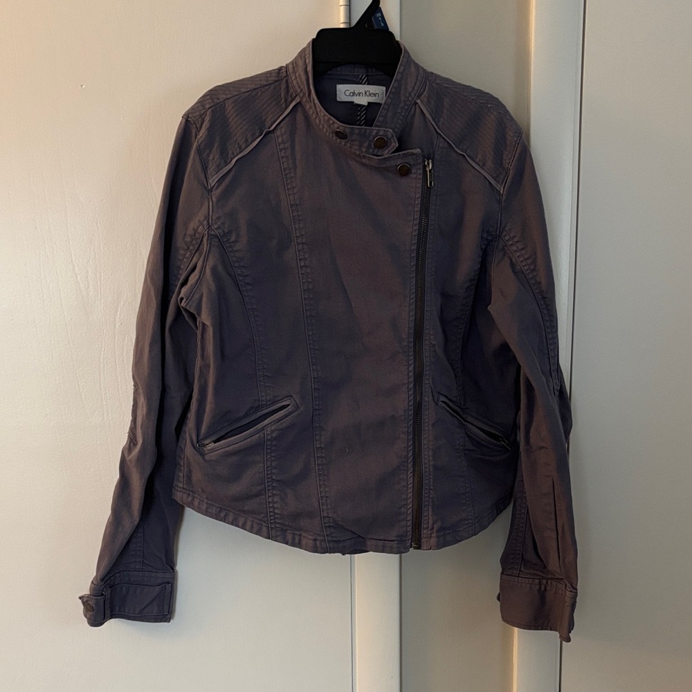 Calvin Klein Women's Utility Jacket in Dark Brown